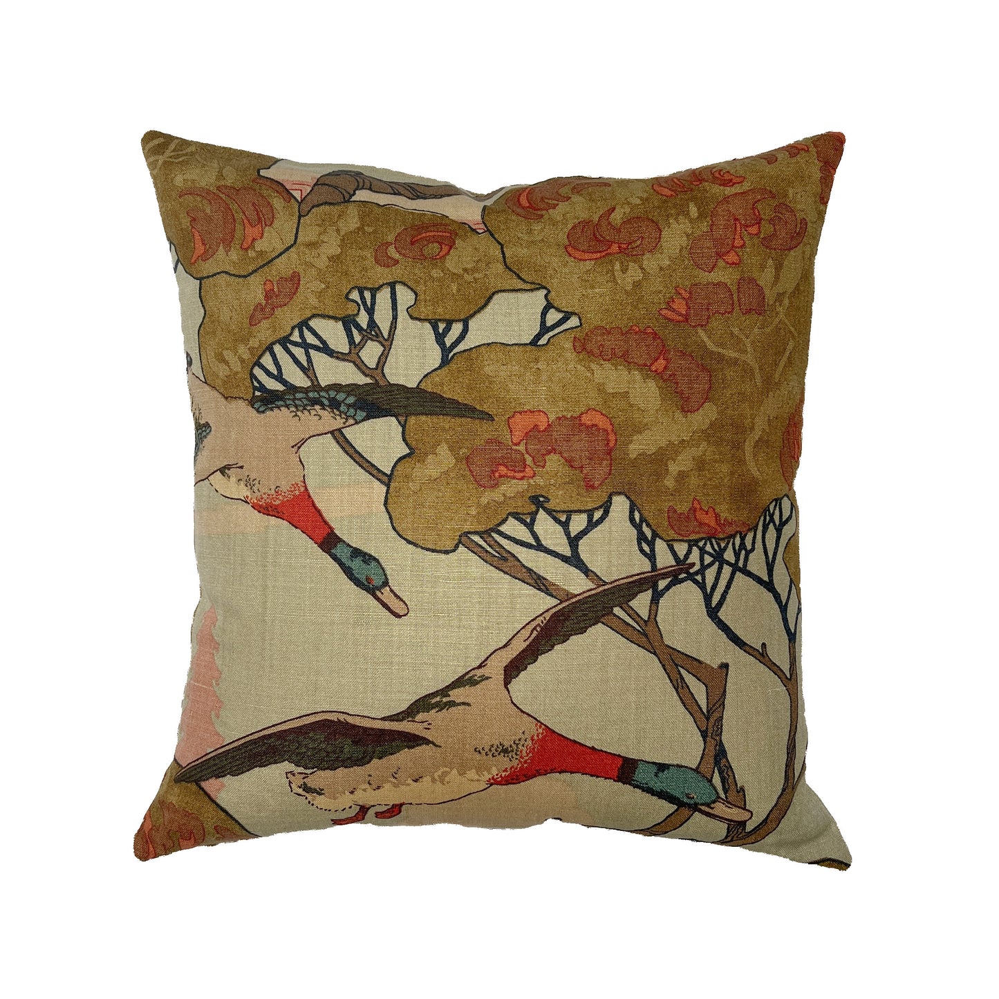 Flying Duck Linen Cushion