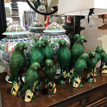 Green Glazed Parrots