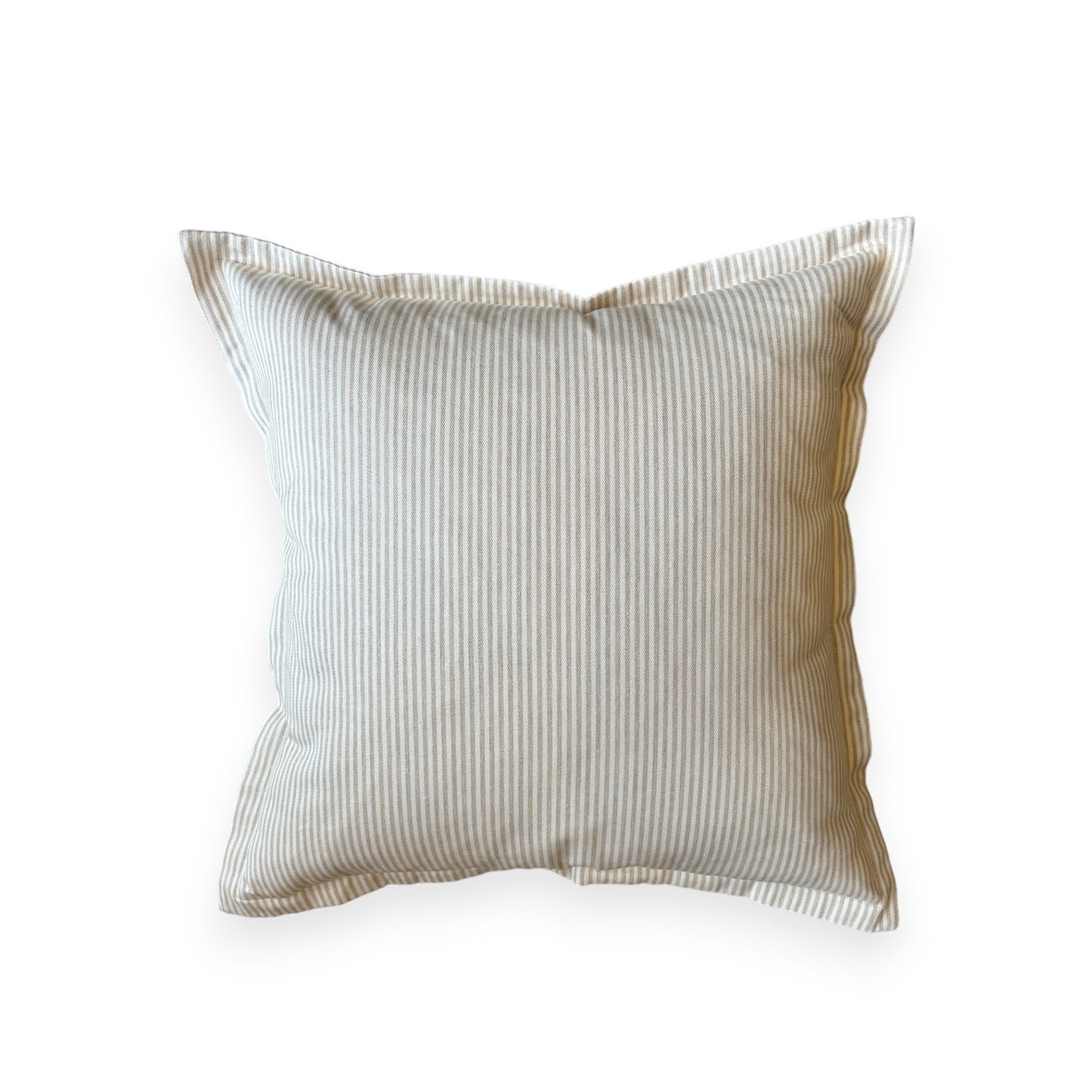 Beige & White Pin Stripe Cushion