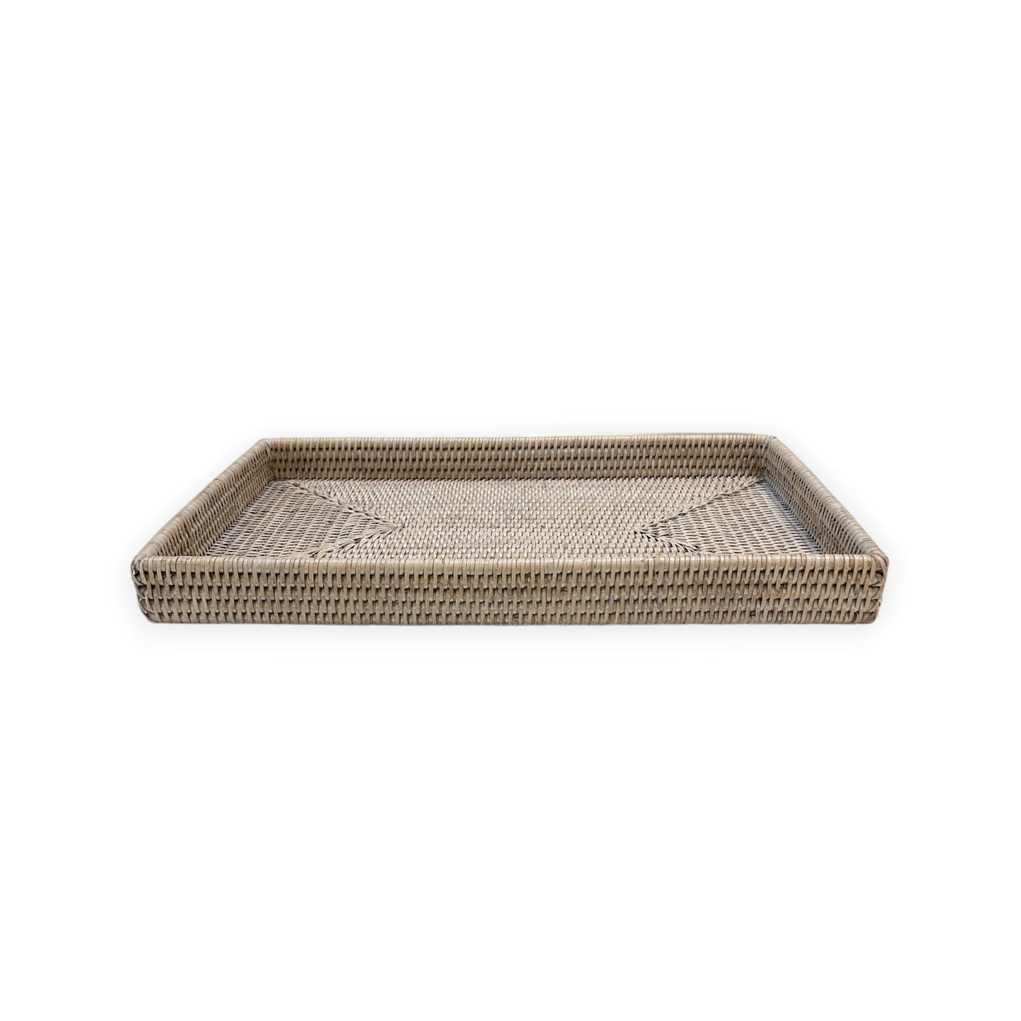 Rattan Rectangular Flat Tray - Medium