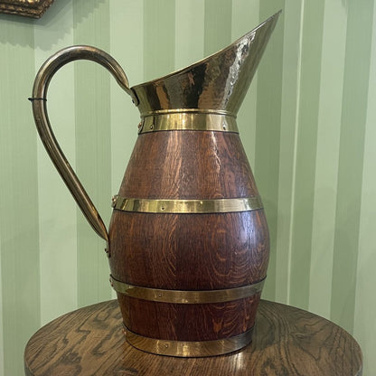 Oak & Brass Jug