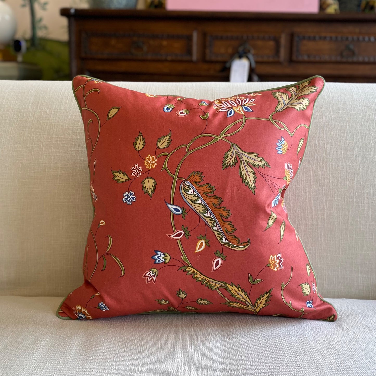 Red Floral Cushion