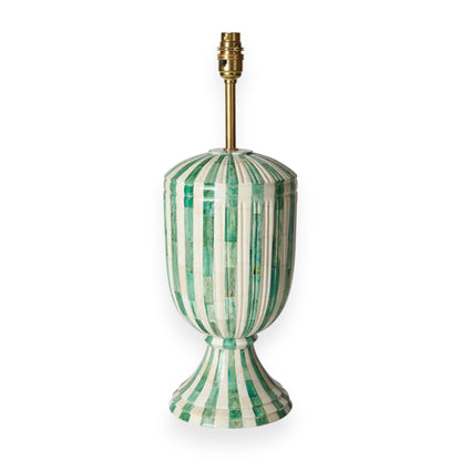 Green Striped Kalash Lamp Base