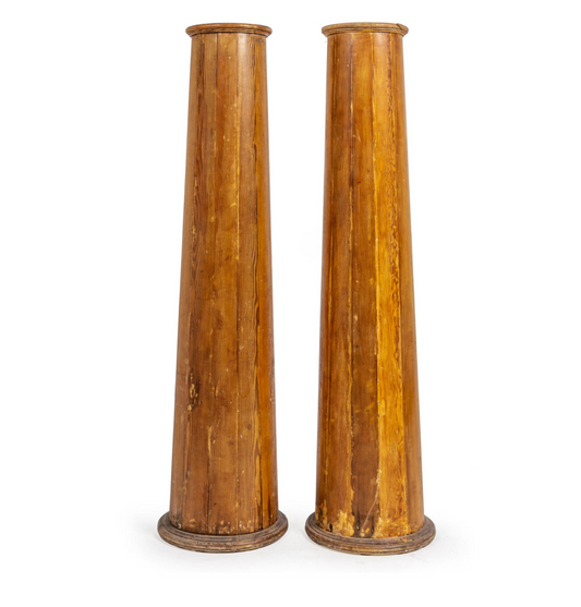 Pair of Large French Provincial Wooden Columns