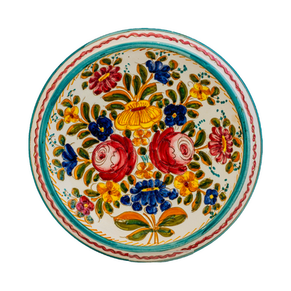 Hand Painted Vintage Majolica Plate, Deruta